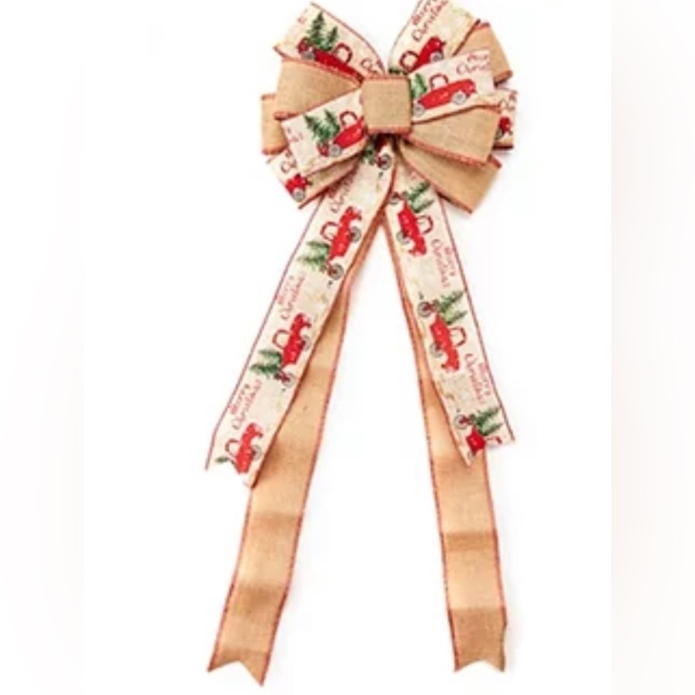 2x Truck Burlap Bow Tree
Toppers